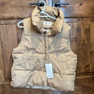 Qiesani Tan Puffer Vest,  (lululemon like)